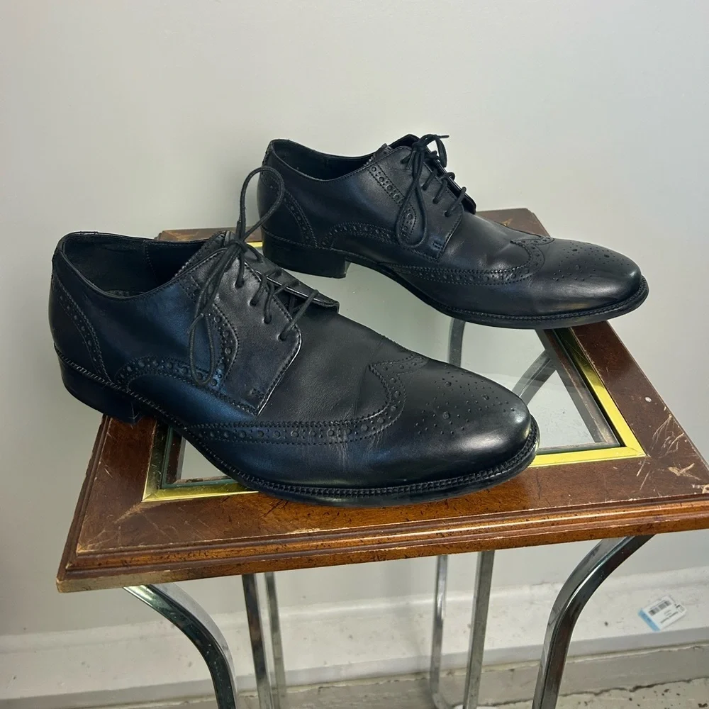Cole Haan‎ Oxfords Formal Mens Shoes Black Size 10W Comfortable Laces